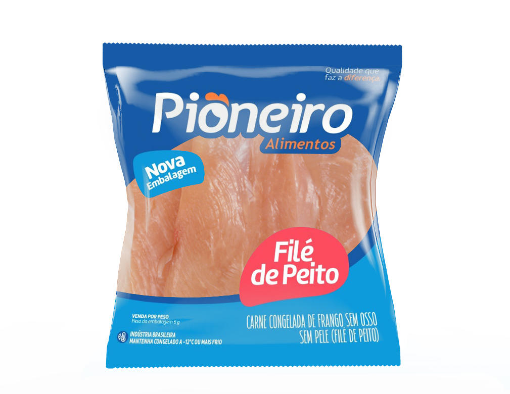 FILÉ DE PEITO DE FRANGO CONGELADO SEM OSSO SEM PELE SEM SASSAMI PIONEIRO (CX 20 KILO) BLACK FRIDAY PMG ATACADISTA