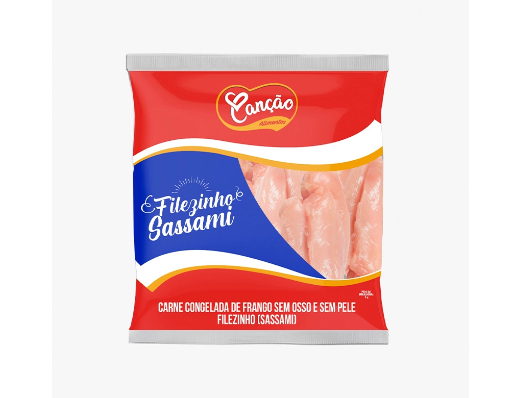 FILEZINHO SASSAMI DE FRANGO CONGELADO CANÇÃO (CX 20 KILO) BLACK FRIDAY PMG ATACADISTA