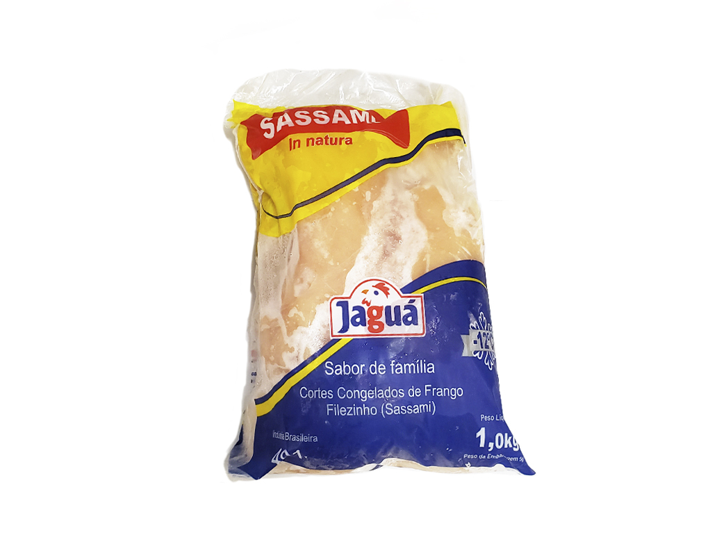 FILEZINHO SASSAMI DE FRANGO CONGELADO JAGUÁ 1 KILO (CX 20 PCT) BLACK FRIDAY PMG ATACADISTA