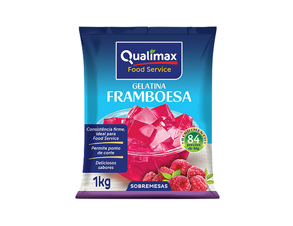 GELATINA FRAMBOESA QUALIMAX 1 KILO BLACK FRIDAY PMG ATACADISTA