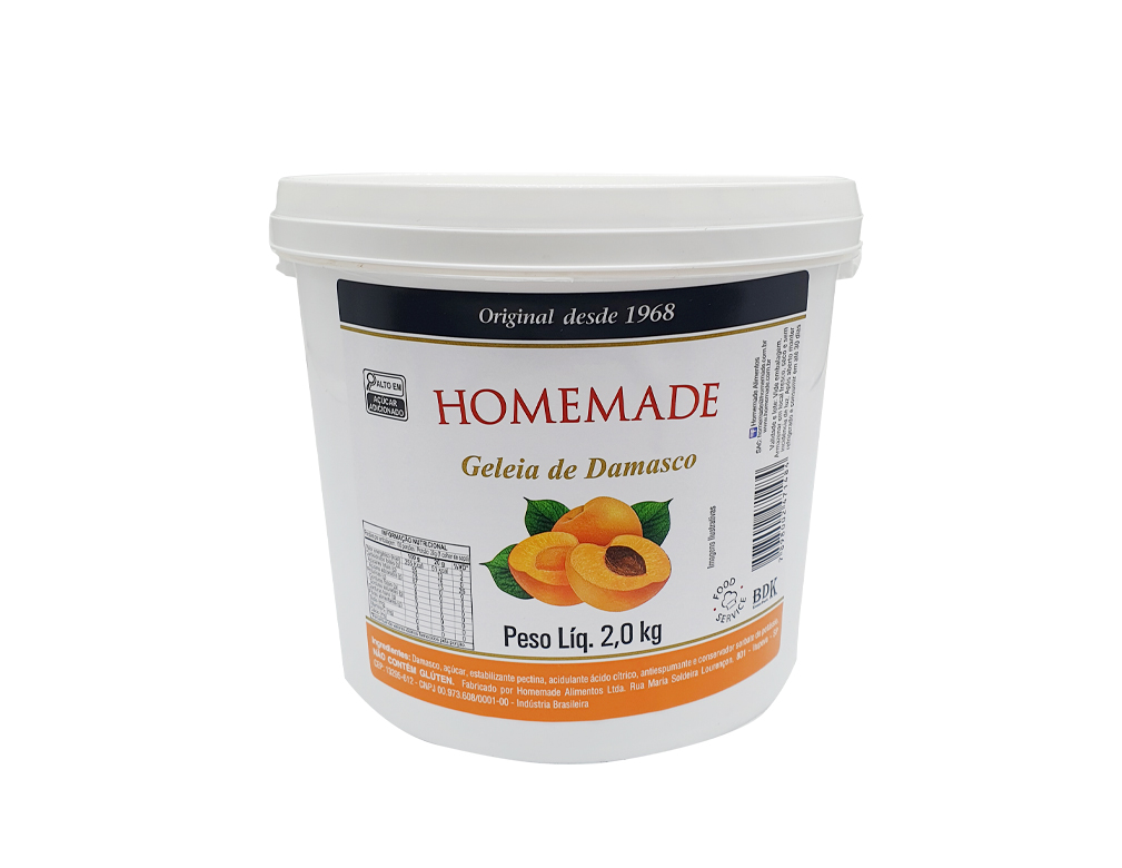 GELÉIA DE DAMASCO HOMEMADE 2 KILO BLACK FRIDAY PMG ATACADISTA