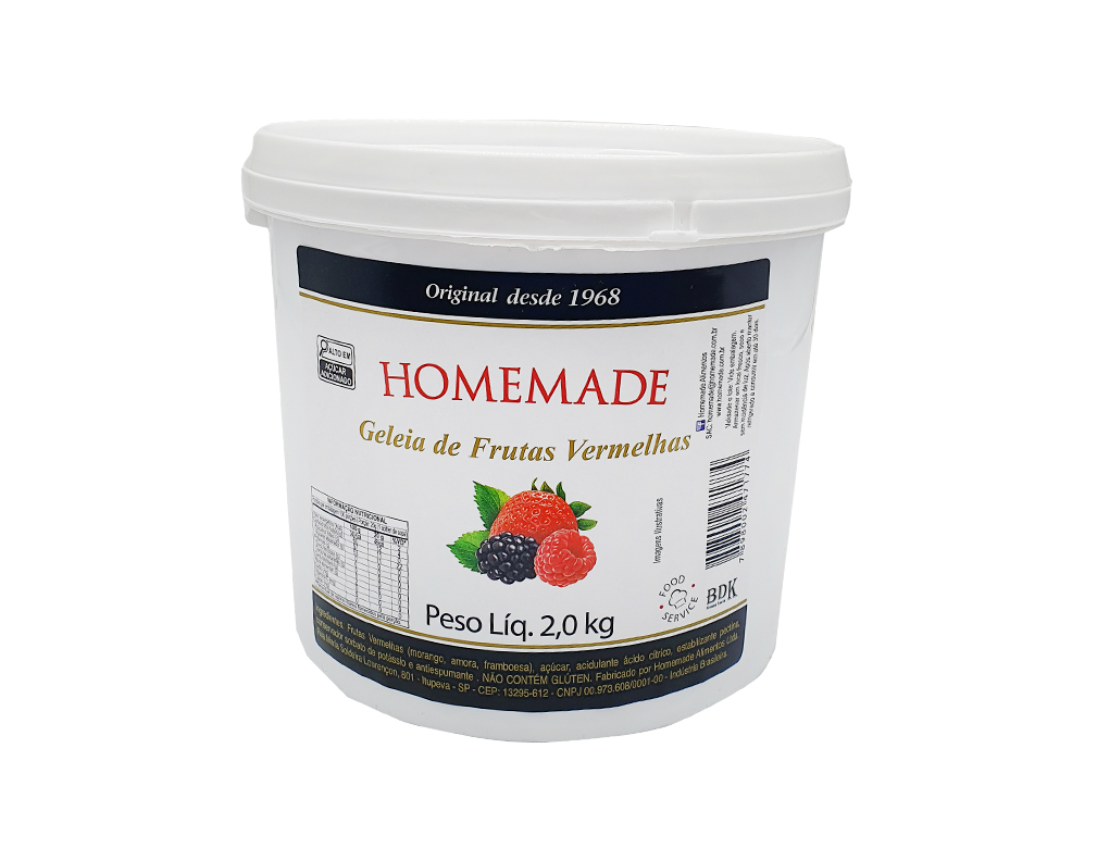 GELÉIA DE FRUTAS VERMELHAS HOMEMADE 2 KILO BLACK FRIDAY PMG ATACADISTA