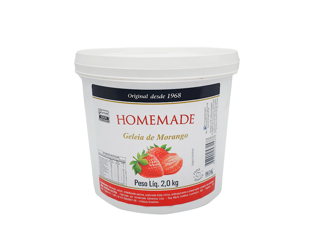 GELÉIA DE MORANGO HOMEMADE 2 KILO BLACK FRIDAY PMG ATACADISTA