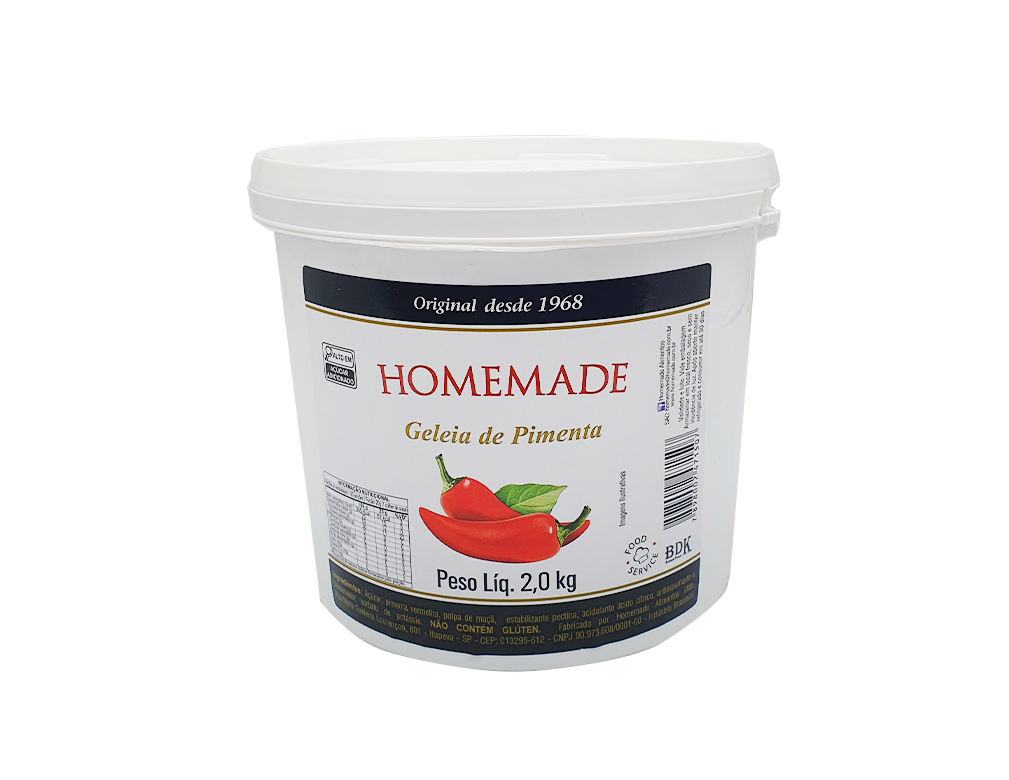 GELÉIA DE PIMENTA HOMEMADE 2 KILO BLACK FRIDAY PMG ATACADISTA