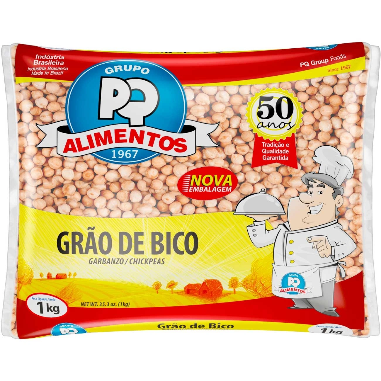 GRÃO DE BICO PQ 1 KILO (FDO 10 PCT) BLACK FRIDAY PMG ATACADISTA