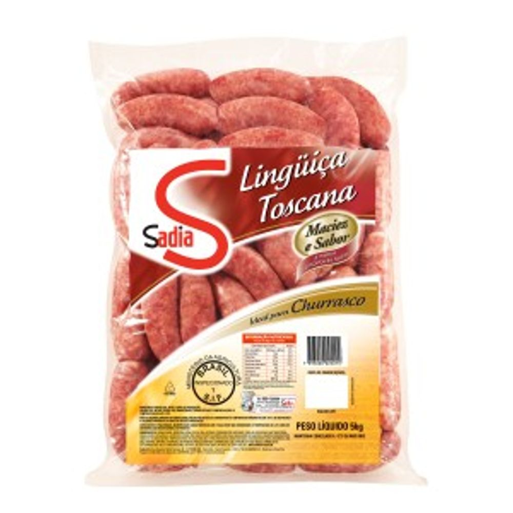 LINGUIÇA TOSCANA CONGELADA SADIA 5 KILO PCT BLACK FRIDAY PMG ATACADISTA