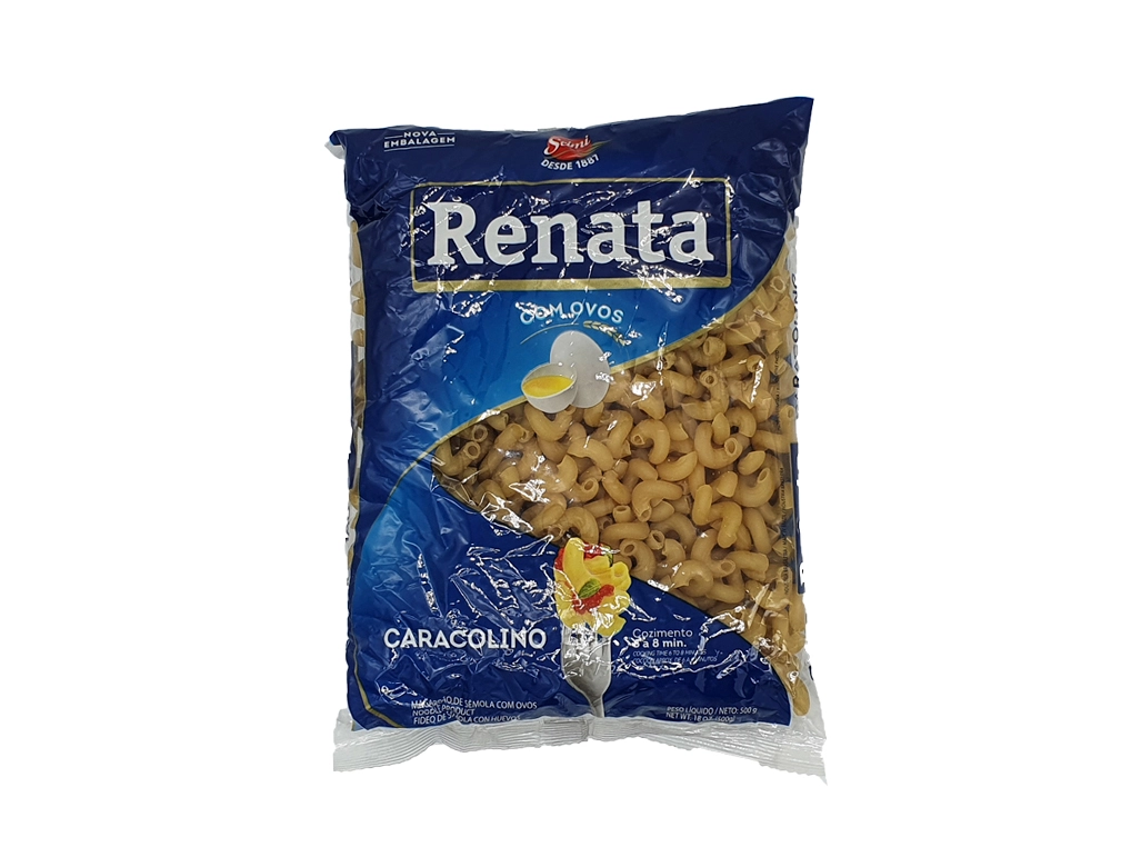 MACARRÃO CARACOLINO COM OVOS RENATA 500 G (FDO 20 PCT) BLACK FRIDAY PMG ATACADISTA
