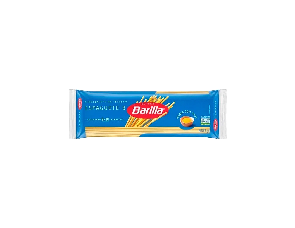 MACARRÃO ESPAGUETE Nº 8 COM OVOS BARILLA 500 G (FDO 30 PCT) BLACK FRIDAY PMG ATACADISTA