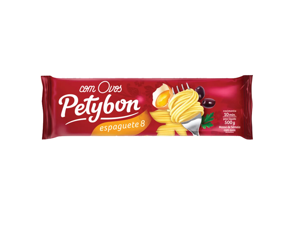 MACARRÃO ESPAGUETE Nº 8 COM OVOS PETYBON 500 G (FDO 24 PCT) BLACK FRIDAY PMG ATACADISTA