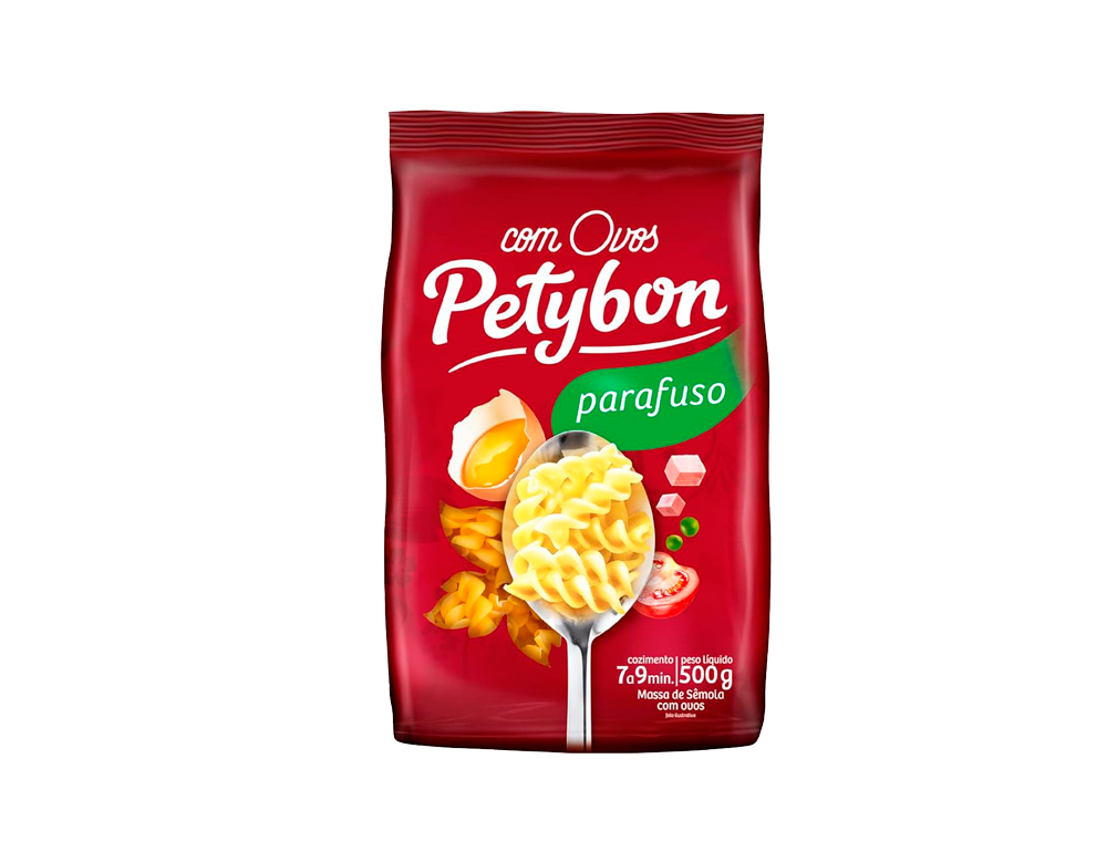 MACARRÃO PARAFUSO COM OVOS PETYBON 500 G (FDO 18 PCT) BLACK FRIDAY PMG ATACADISTA