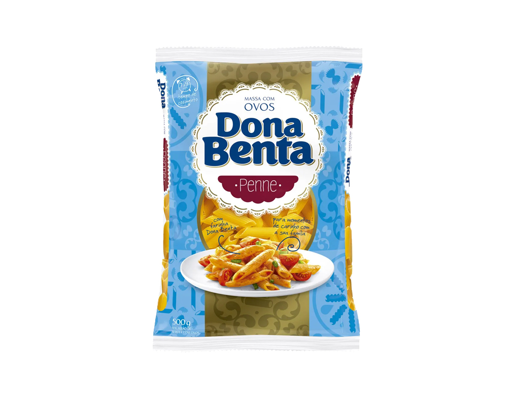 MACARRÃO PENNE COM OVOS DONA BENTA 500 G (FDO 24 PCT) BLACK FRIDAY PMG ATACADISTA