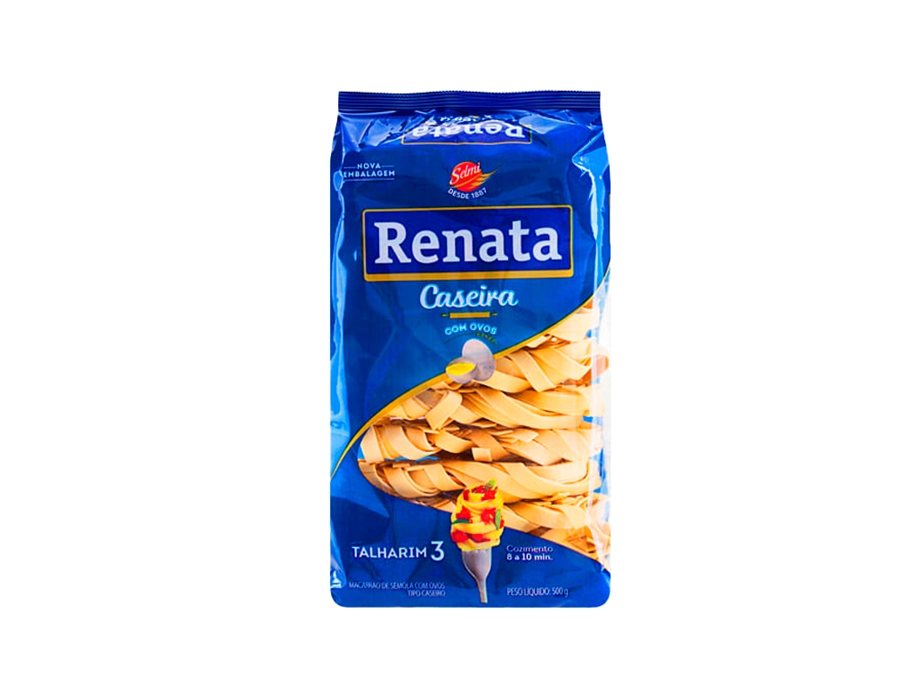 MACARRĂO TALHARIM N° 3 COM OVOS RENATA 500 G (CX 20 PCT) BLACK FRIDAY PMG ATACADISTA