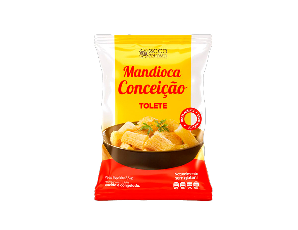 MANDIOCA TOLETE CONGELADA E COZIDA CONCEIÇÃO 2,5 KILO (CX 4 PCT) BLACK FRIDAY PMG ATACADISTA