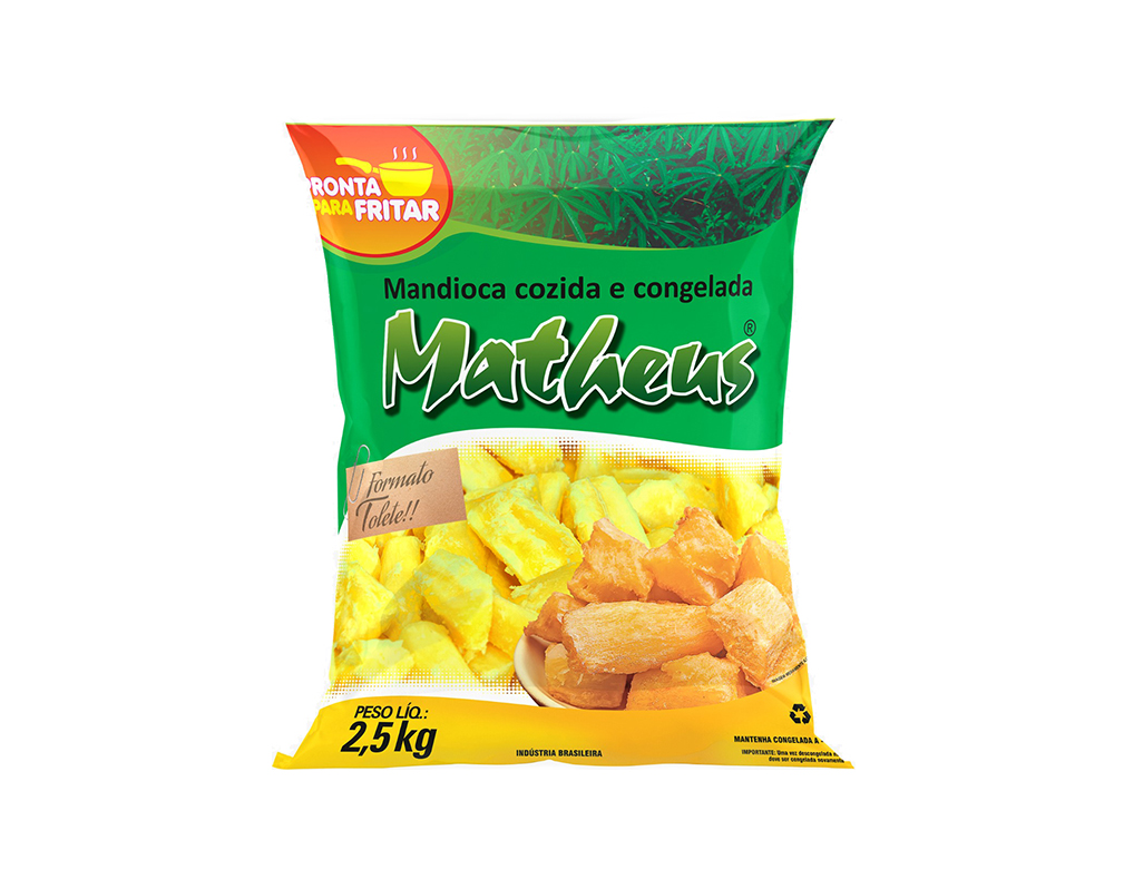 MANDIOCA TOLETE CONGELADA E COZIDA MATHEUS 2,5 KILO (CX 4 PCT) BLACK FRIDAY PMG ATACADISTA