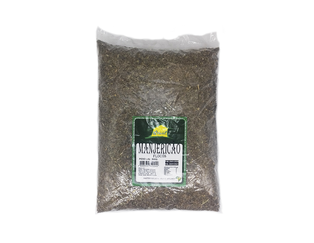 MANJERICÃO DESIDRATADO BRASILSECO 500 G (FDO 10 PCT) BLACK FRIDAY PMG ATACADISTA