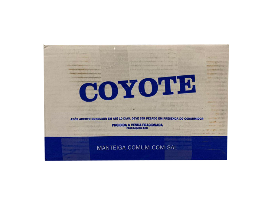 MANTEIGA COM SAL COYOTE (CX 5 KILO) BLACK FRIDAY PMG ATACADISTA