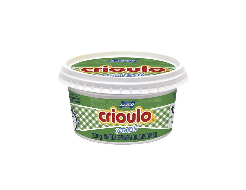 MANTEIGA PEQUENA COM SAL CRIOULO 200 G (CX 20 UN) BLACK FRIDAY PMG ATACADISTA