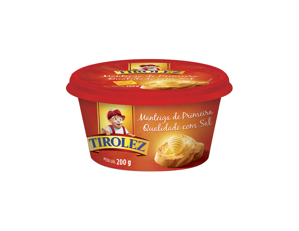 MANTEIGA PEQUENA COM SAL TIROLEZ 200 G (CX 12 UN) BLACK FRIDAY PMG ATACADISTA