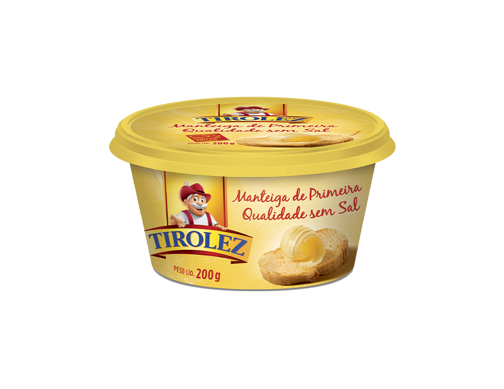 MANTEIGA PEQUENA SEM SAL TIROLEZ 200 G (CX 12 UN) BLACK FRIDAY PMG ATACADISTA
