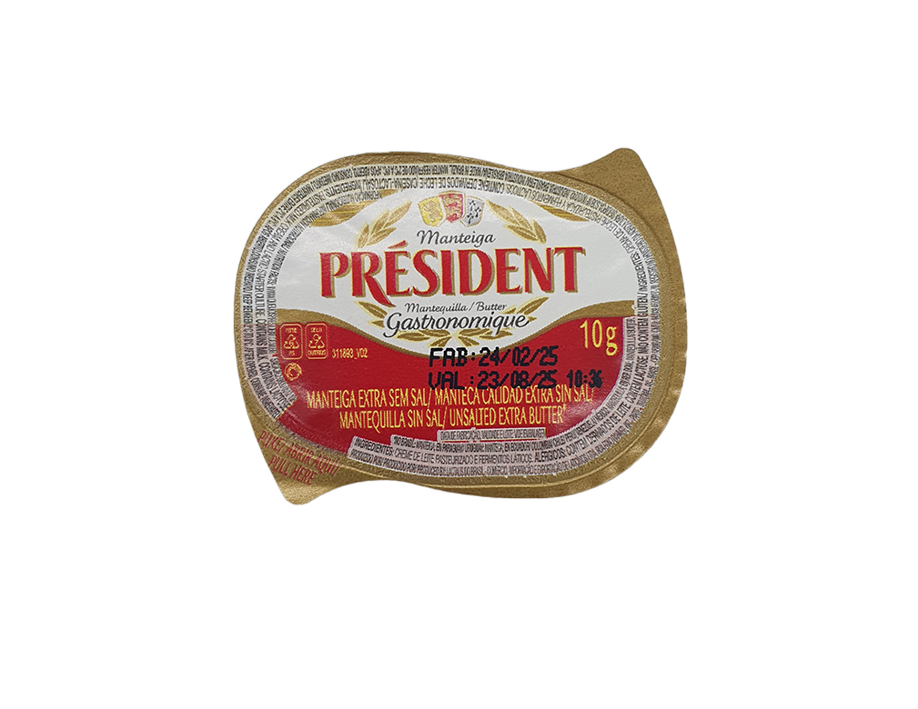 MANTEIGA SACHÊ SEM SAL PRESIDENT 10 G (CX 192 UN) BLACK FRIDAY PMG ATACADISTA