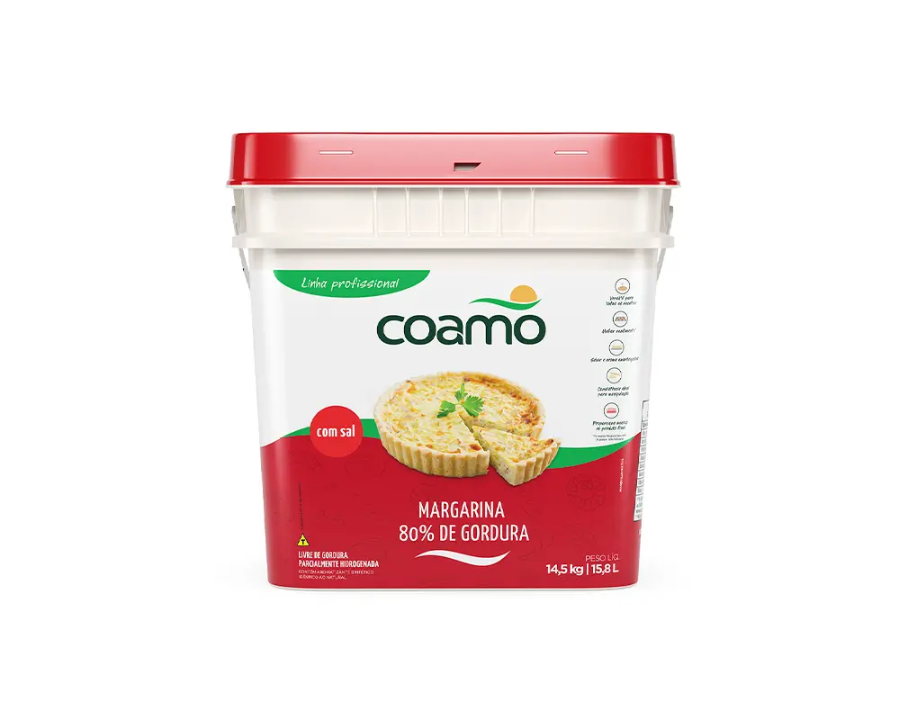 MARGARINA COM SAL 80 % COAMO (BD 14,5 KILO) BLACK FRIDAY PMG ATACADISTA