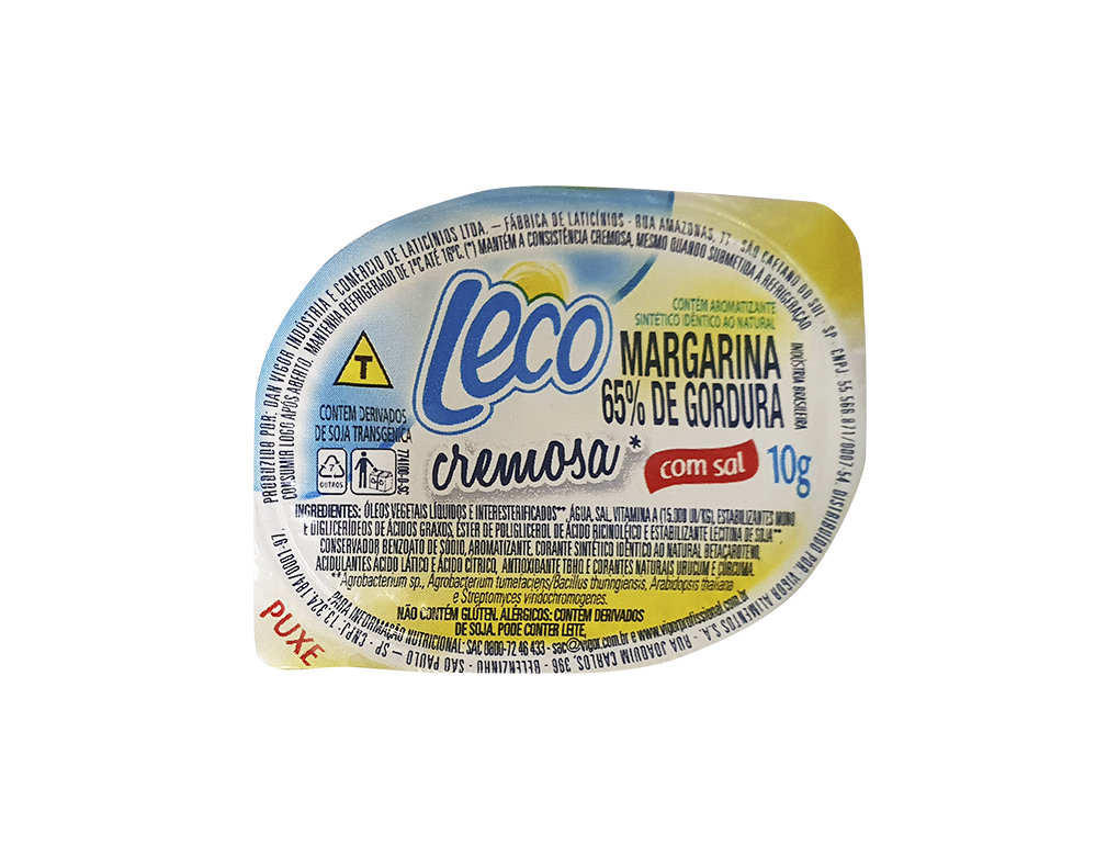 MARGARINA SACHÊ COM SAL LECO 10 G (CX 192 UN) BLACK FRIDAY PMG ATACADISTA
