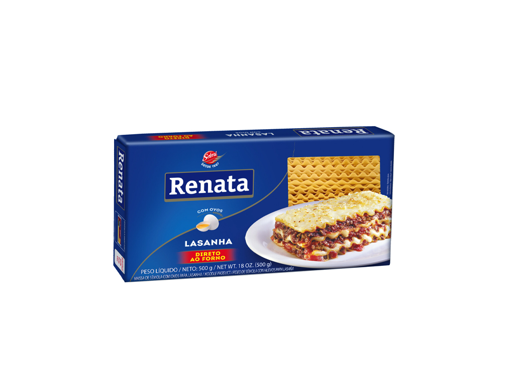 MASSA PARA LASANHA COM OVOS RENATA 500 G (CX 20 PCT) BLACK FRIDAY PMG ATACADISTA