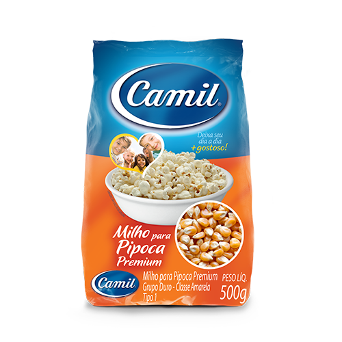 MILHO PARA PIPOCA PREMIUM CAMIL 500 G (FDO 12 PCT) BLACK FRIDAY PMG ATACADISTA