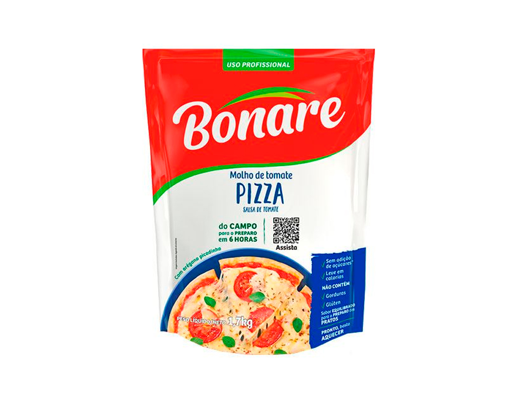 MOLHO DE TOMATE PIZZA BONARE GOIĆS VERDE 1,7 KILO (CX 6 BAG) BLACK FRIDAY PMG ATACADISTA