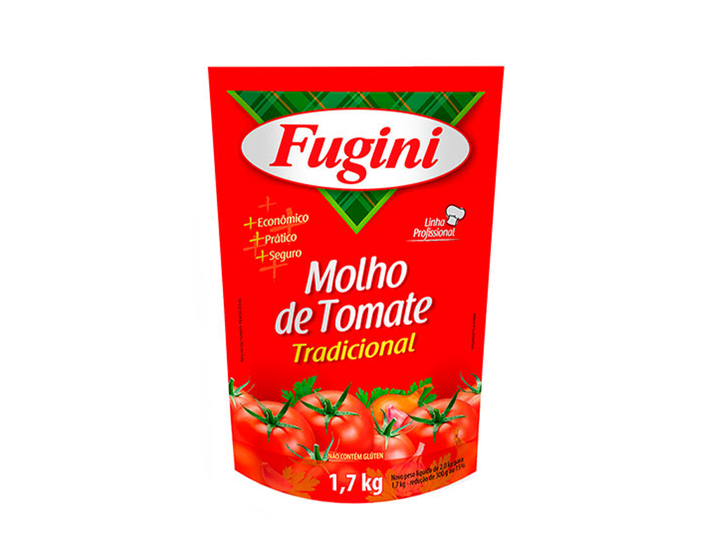 MOLHO DE TOMATE TRADICIONAL FUGINI 1,7 KILO (CX 6 BAG) BLACK FRIDAY PMG ATACADISTA