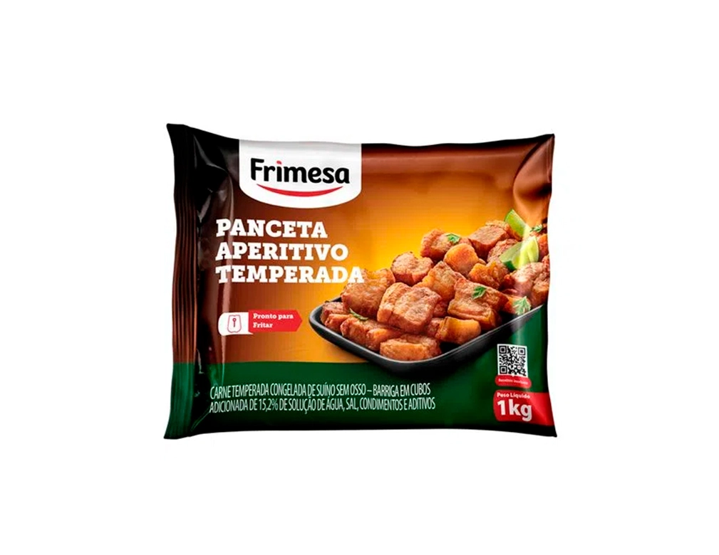PANCETA SUĆNA CONGELADA TEMPERADA APERITIVO FRIMESA 1 KILO PCT BLACK FRIDAY PMG ATACADISTA