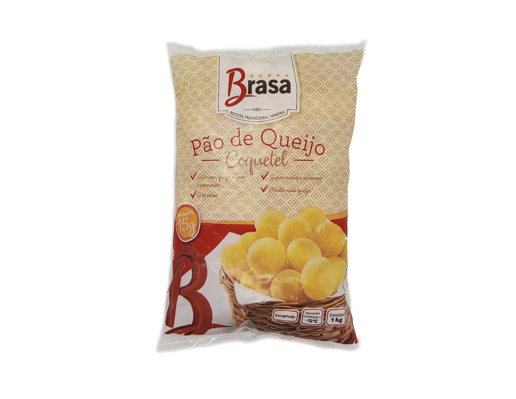 PÃO DE QUEIJO PEQUENO CONGELADO BRASA BURGUERS 15 G 1 KILO BLACK FRIDAY PMG ATACADISTA