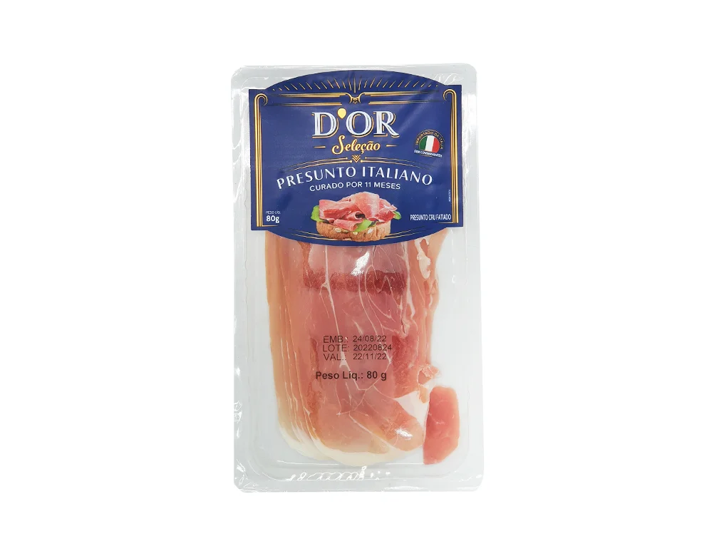 PARMA PRESUNTO CRU FATIADO ITALIANO DOR 80 G PCT BLACK FRIDAY PMG ATACADISTA