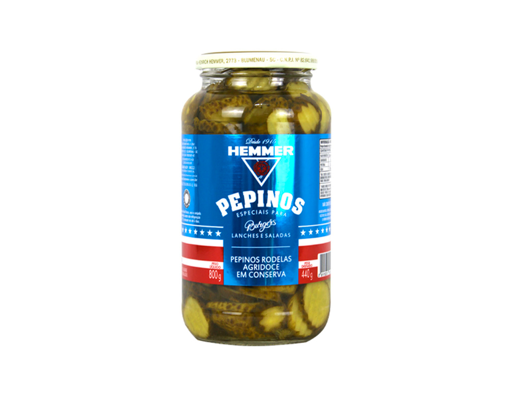 PEPINOS RODELAS AGRIDOCE HEMMER 440 G BLACK FRIDAY PMG ATACADISTA
