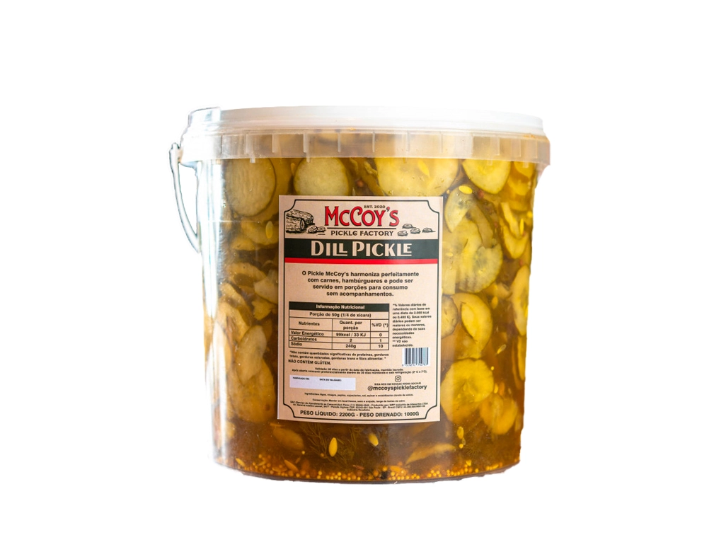 PICKLES DILL MCCOY´S 2 KILO BLACK FRIDAY PMG ATACADISTA
