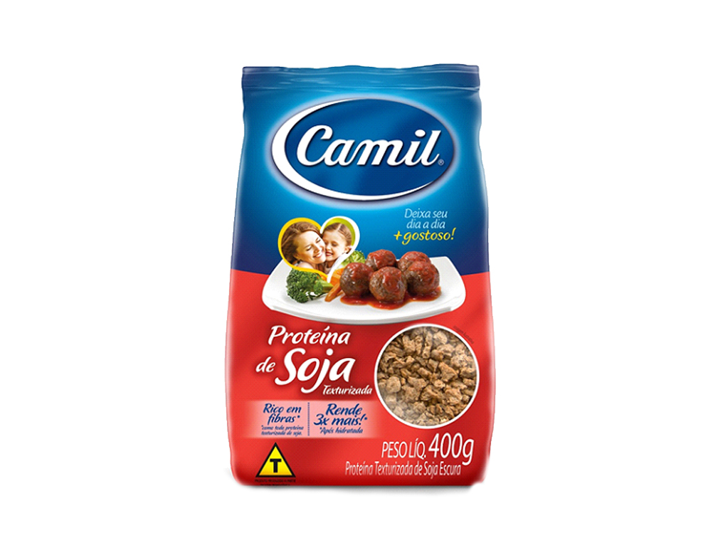 PROTEÍNA TEXTURIZADA DE SOJA ESCURA CARNE CAMIL 400 G (FDO 20 PCT) BLACK FRIDAY PMG ATACADISTA