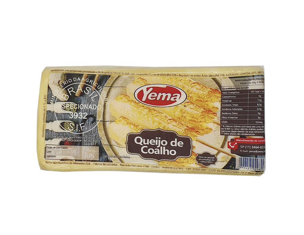 QUEIJO COALHO BARRA YEMA 3,5 KG BLACK FRIDAY PMG ATACADISTA