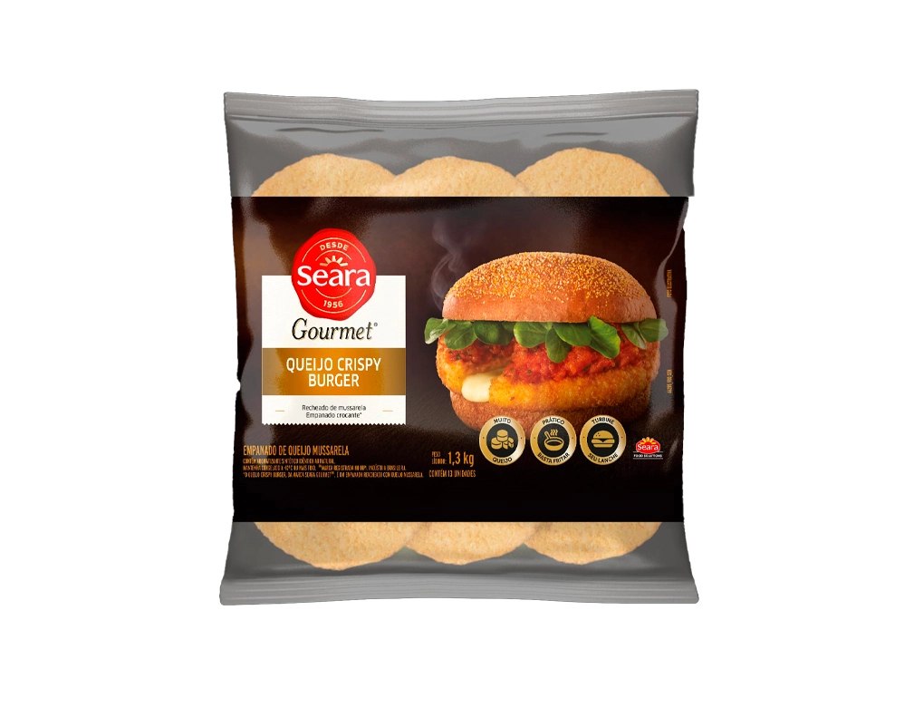 QUEIJO CRISPY BURGER SEARA GOURMET 100 G (CX 26 UN) BLACK FRIDAY PMG ATACADISTA