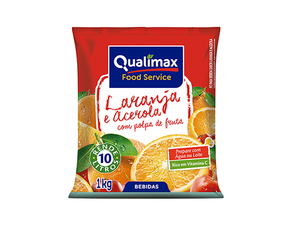REFRESCO LARANJA E ACEROLA QUALIMAX 1 KILO (CX 10 PCT) BLACK FRIDAY PMG ATACADISTA
