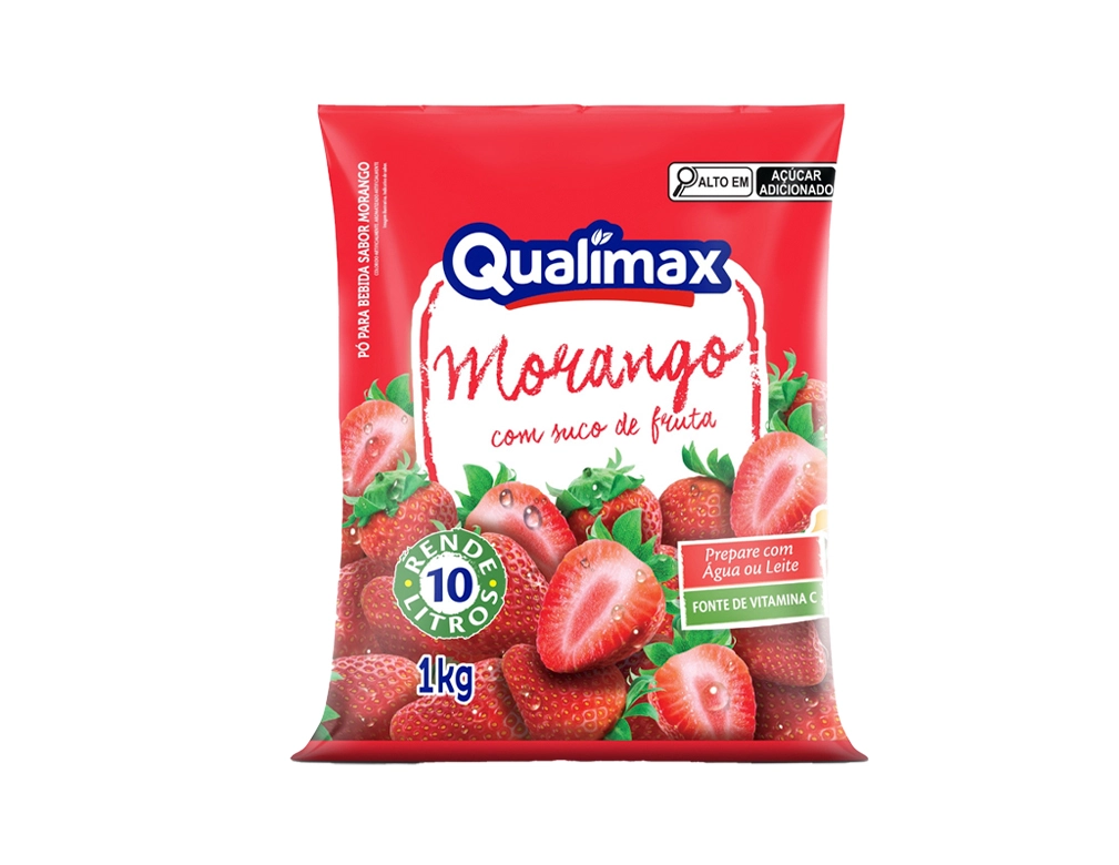 REFRESCO MORANGO QUALIMAX 1 KILO (CX 10 PCT) BLACK FRIDAY PMG ATACADISTA