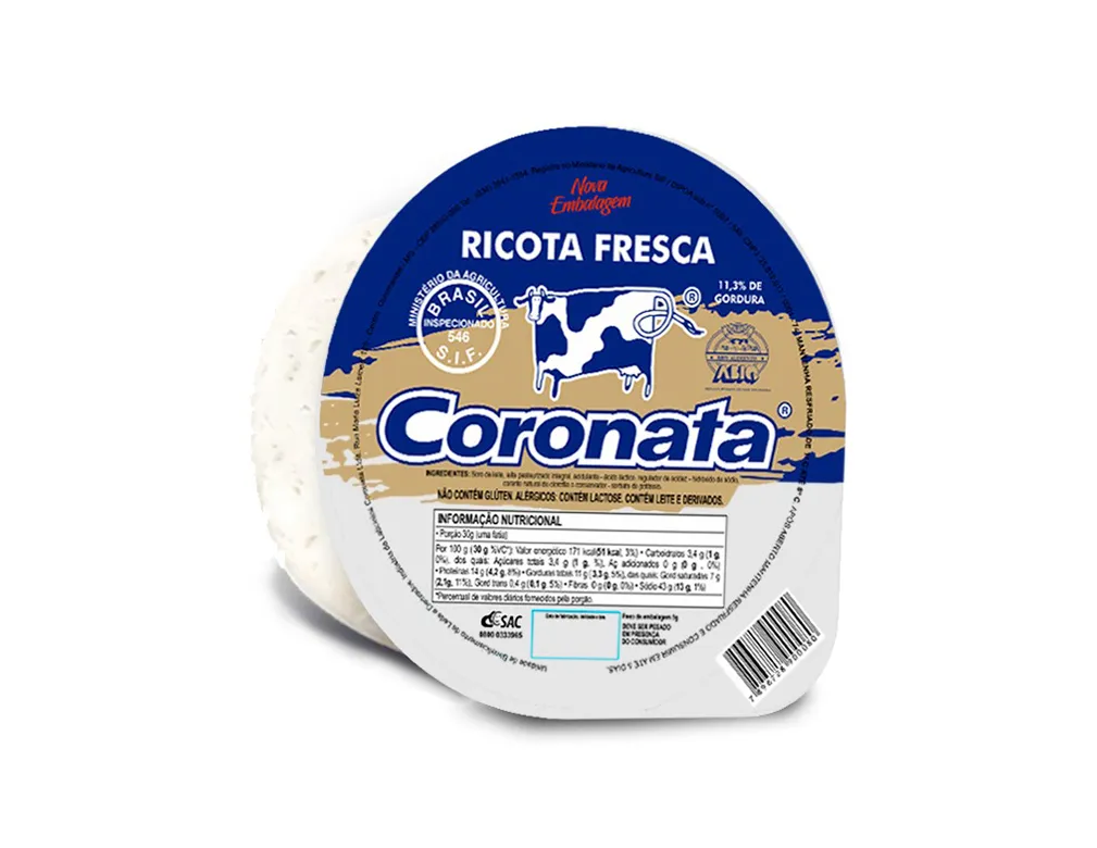 RICOTA FRESCA CORONATA 520 G BLACK FRIDAY PMG ATACADISTA