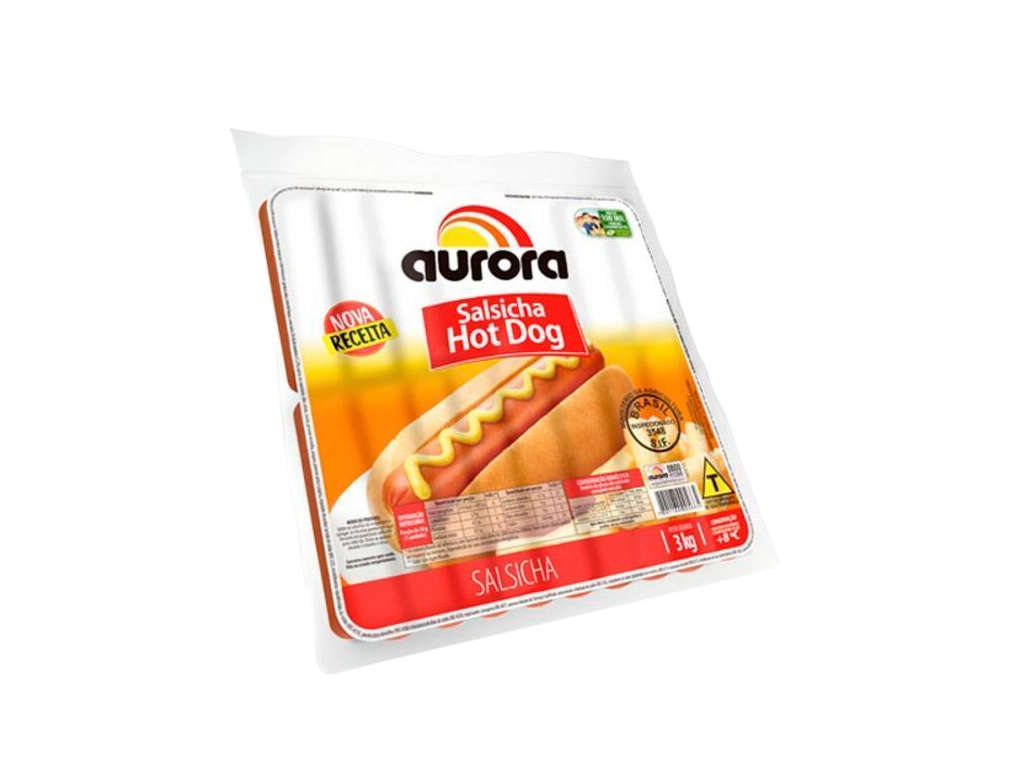 SALSICHA CONGELADA HOT DOG AURORA 3 KILO PCT BLACK FRIDAY PMG ATACADISTA