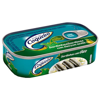 SARDINHAS EM ÓLEO COQUEIRO 125 G (CX 54 LT) BLACK FRIDAY PMG ATACADISTA