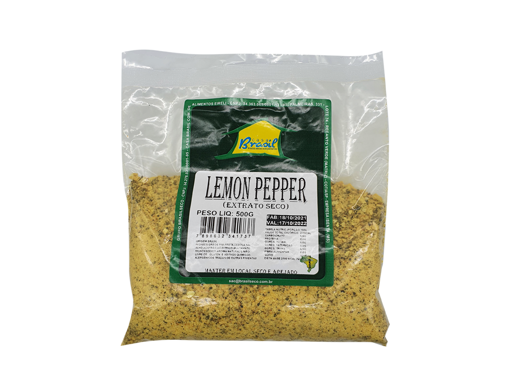 TEMPERO LEMON PEPPER BRASILSECO 500 G BLACK FRIDAY PMG ATACADISTA