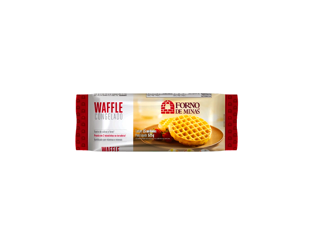 WAFFLE CONGELADO FORNO DE MINAS 525 G (CX 3,15 KILO) BLACK FRIDAY PMG ATACADISTA